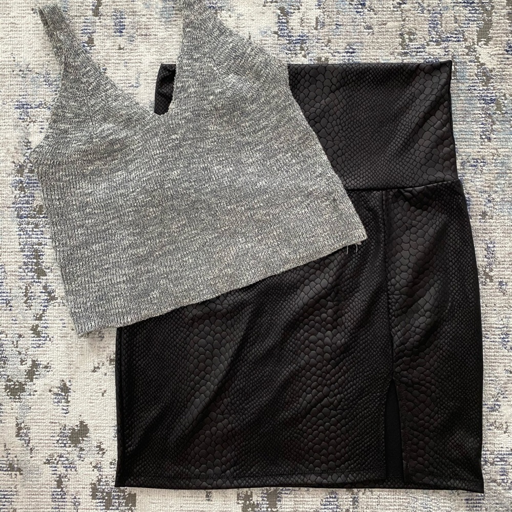 Faux Leather Mini Skirt